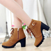 shoes high heels 8.5 cm lace-up women boots boots-BS01014-Veeddydropshipping